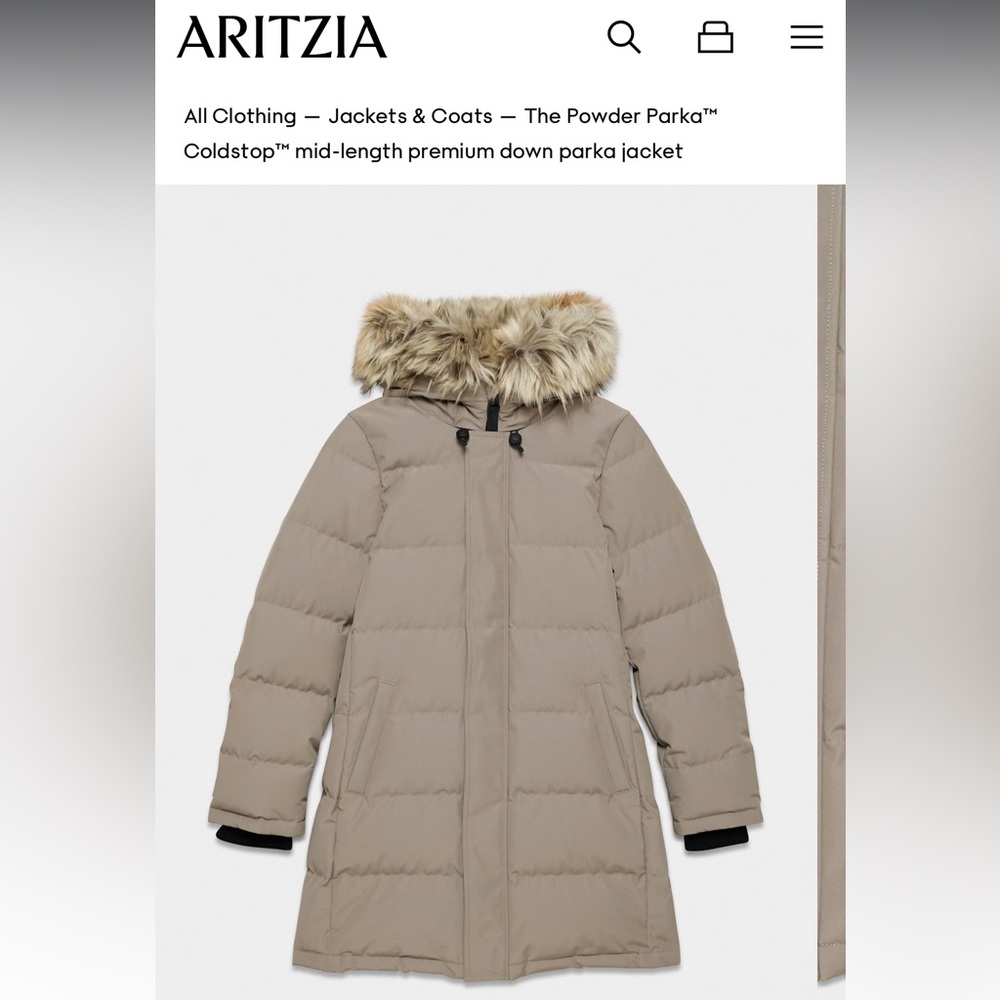 TNA The Powder Parka with Faux Fur Hood- Modern Taupe